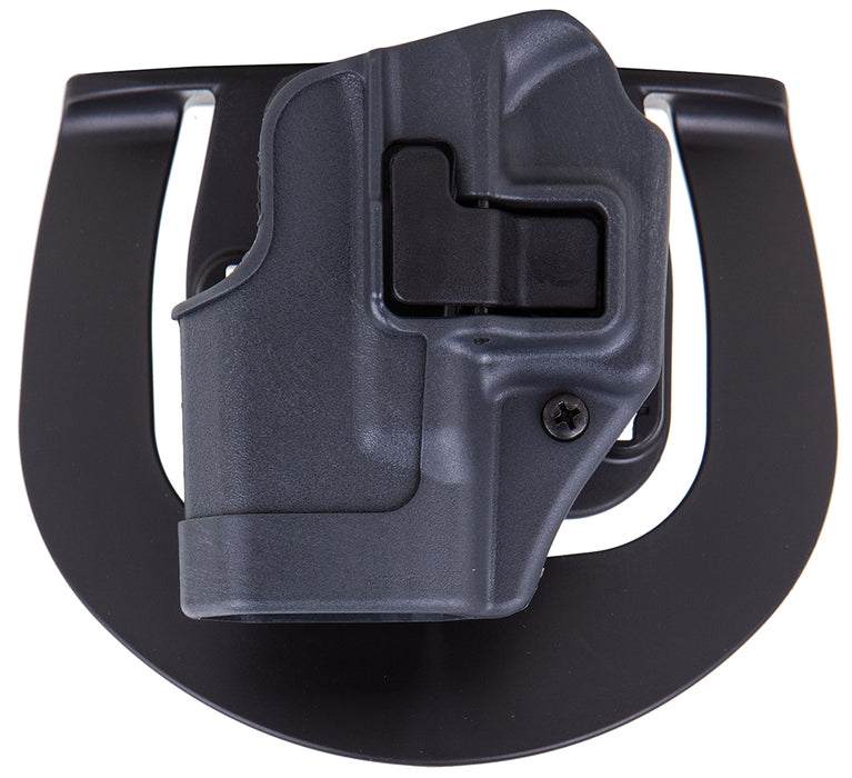 Blackhawk 413501BKR Serpa CQC Sportster OWB Size 01 Gun Metal Gray Polymer Paddle Compatible w/Glock 26/27/33  Right Hand