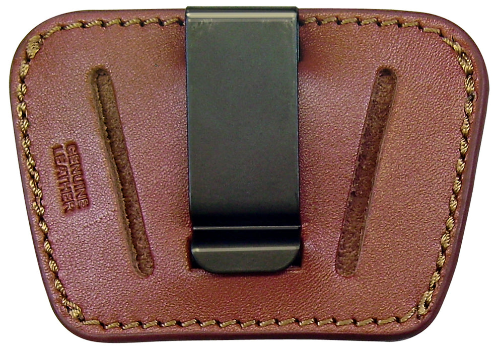 PSP 036 Belt Slide  IWB/OWB Tan Leather Belt Clip/Slide Fits Small/Med Semi-Auto Ambidextrous