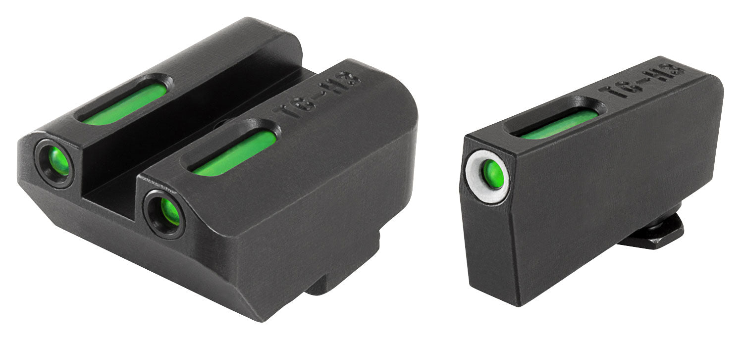 TruGlo TG13GL4A TFX  Black | Green Tritium & Fiber Optic White Outline Front Sight Green Tritium & Fiber Optic Rear Sight