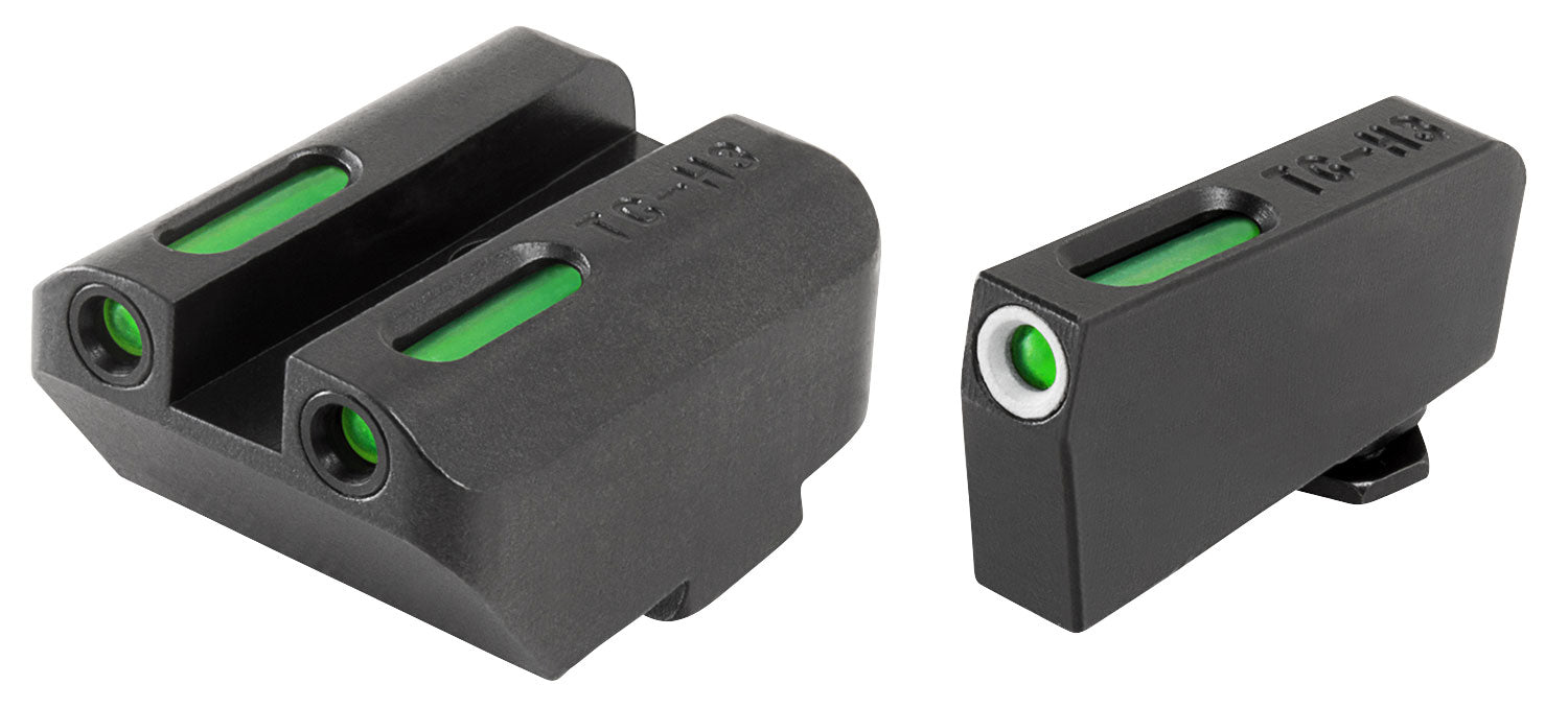 TruGlo TG13GL5A TFX  Black | Green Tritium & Fiber Optic White Outline Front Sight Green Tritium & Fiber Optic Rear Sight