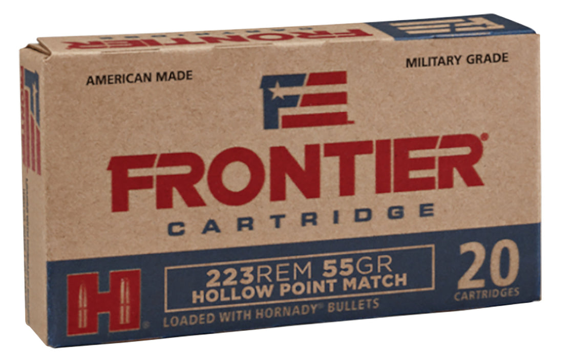 Frontier Cartridge FR140 Military Grade  223 Rem 55 gr 3240 fps Hollow Point Match 20 Bx/25 Cs