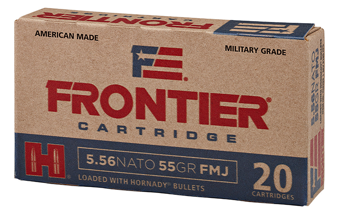 Frontier Cartridge FR260 Military Grade  5.56x45mm NATO 62 gr 3240 fps Full Metal Jacket (FMJ) 20 Bx/25 Cs