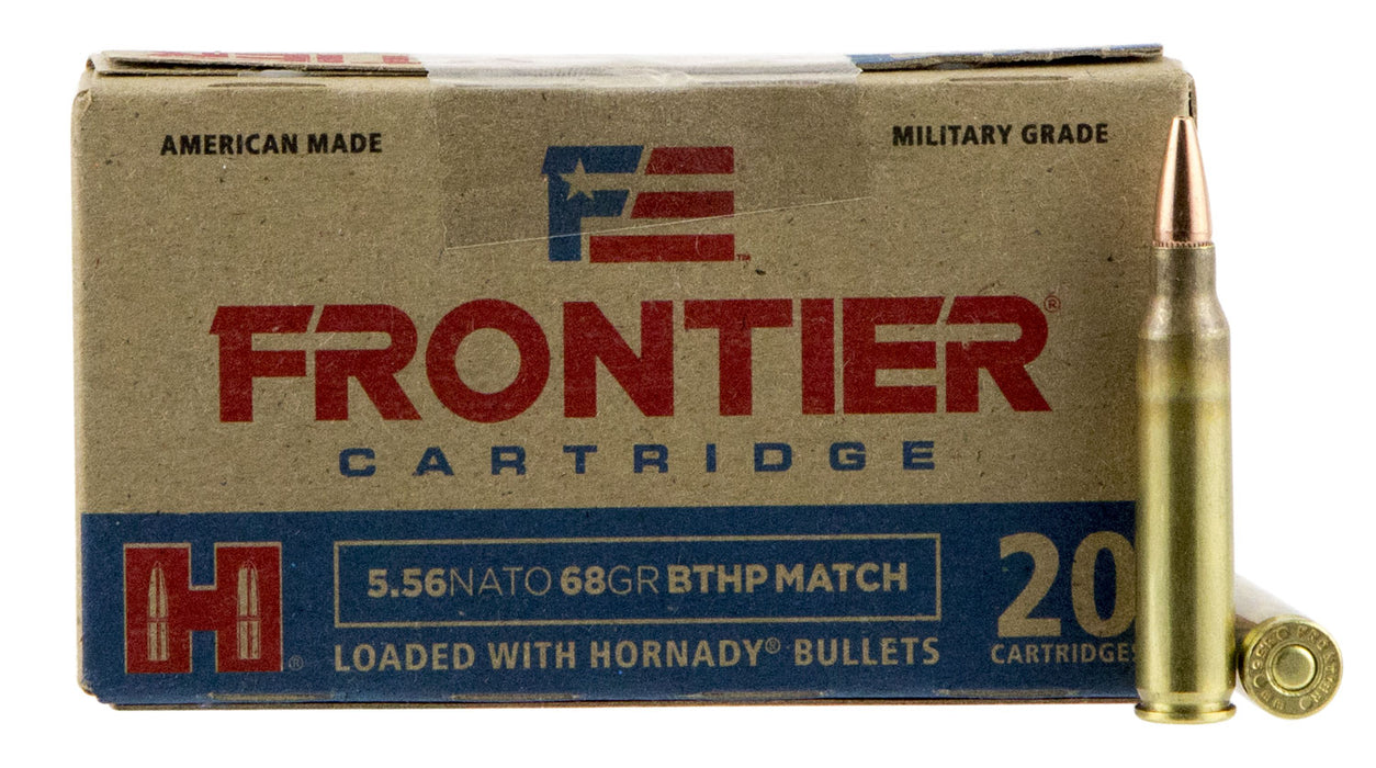 Frontier Cartridge FR310 Military Grade  5.56x45mm NATO 68 gr Hollow Point Boat-Tail Match (HPBTM) 20 Bx/25 Cs