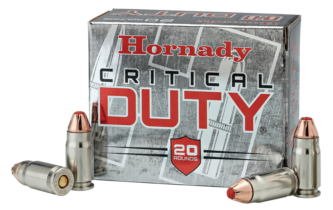 Hornady 90216 Critical Duty  9mm Luger +P 124 gr 1175 fps Hornady FlexLock (FL) 25 Bx/10 Cs