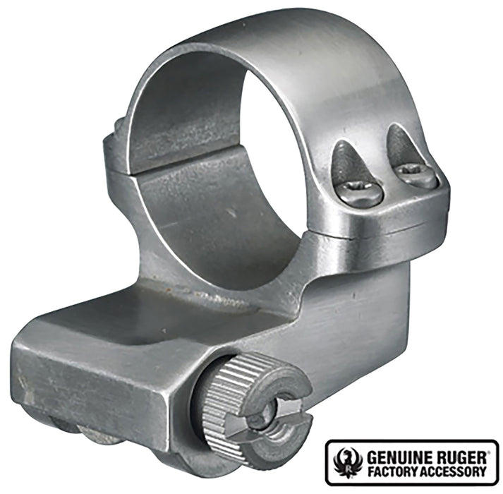 Ruger 90288 4KO Offset Scope Ring  Silver 1" Medium