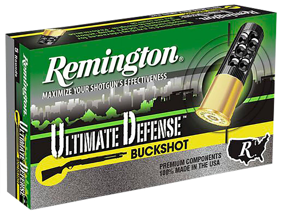 Remington Ammunition 20633 Ultimate Defense Buckshot 12Gauge 3" 00Buck Shot 5 Per Box/20 Case