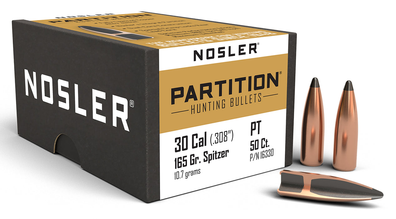 Nosler 16330 Partition  30Cal 165gr Spitzer 50/Box