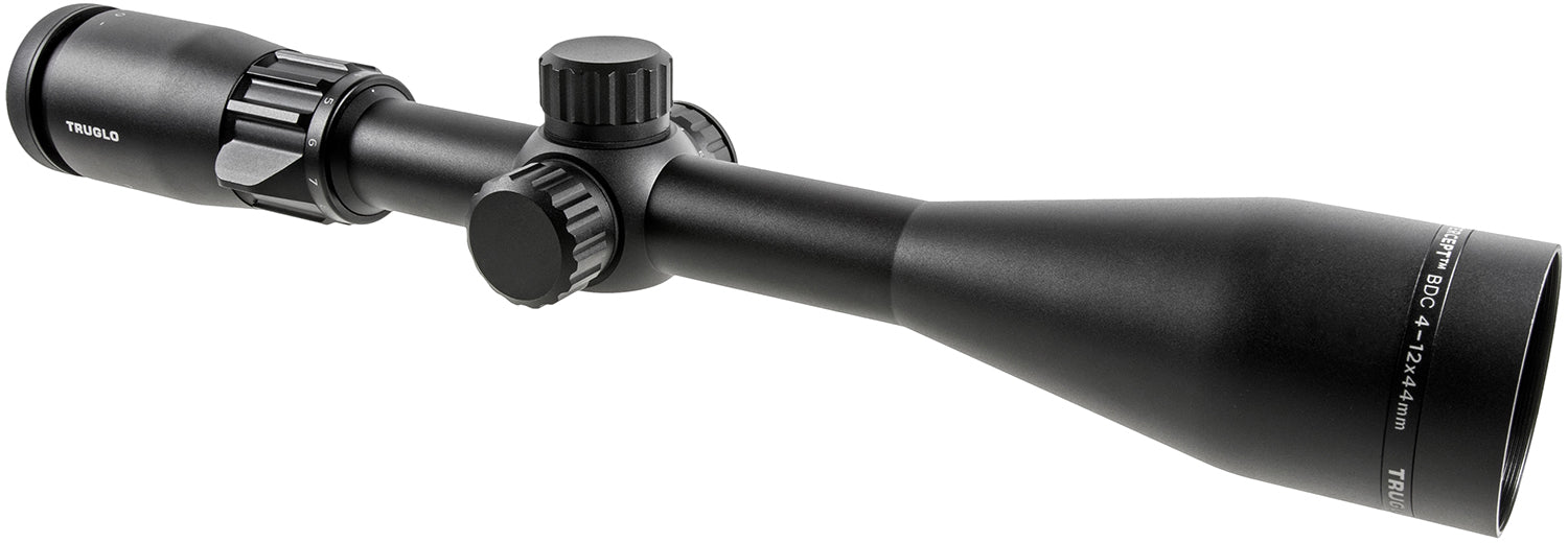 TruGlo TG-8541BIB Intercept  Black Anodized 4-12x44mm 1" Tube Illuminated BDC Reticle