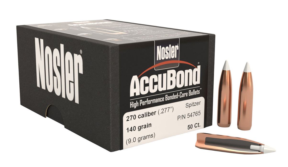 Nosler 54765 AccuBond  270 Win .277 140 gr Spitzer Point/ 50 Per Box