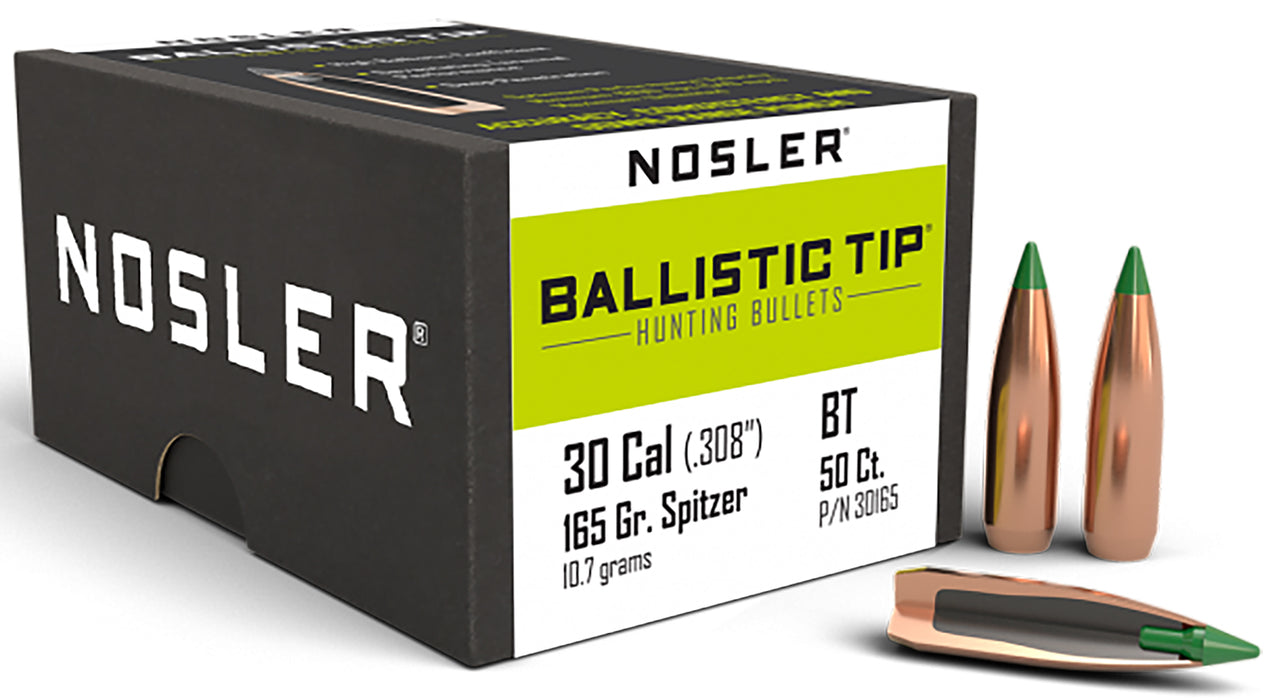 Nosler 30165 Ballistic Tip  30 Cal .308 165 gr Spitzer/ 50 Per Box