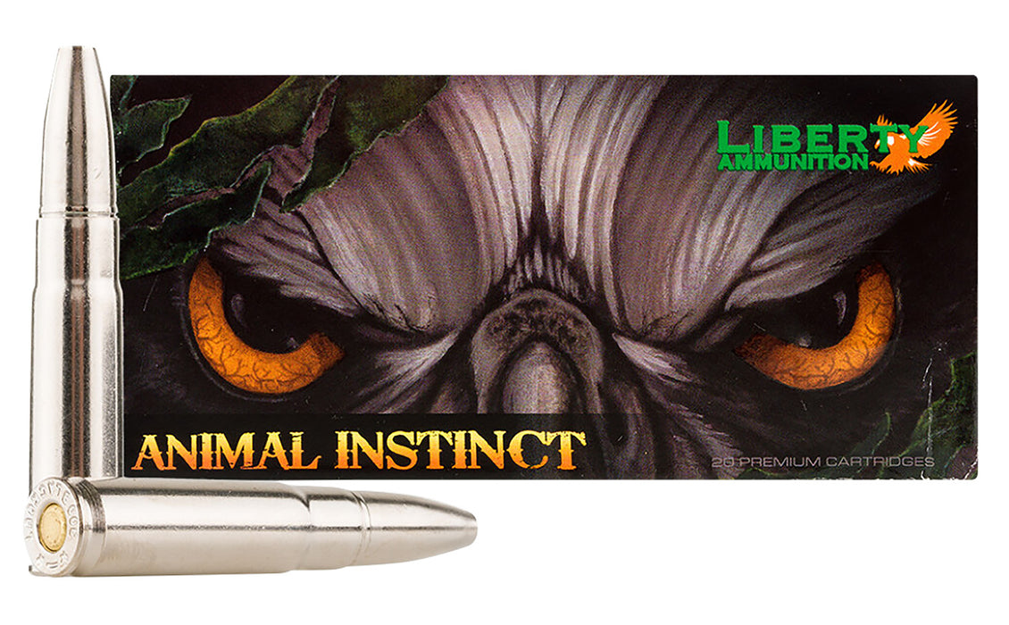Liberty Ammunition LAHAC300044 Animal Instinct  300 Blackout 96 gr 2500 fps Fragmenting Copper Hollow Point (FCHP) 20 Bx/50 Cs