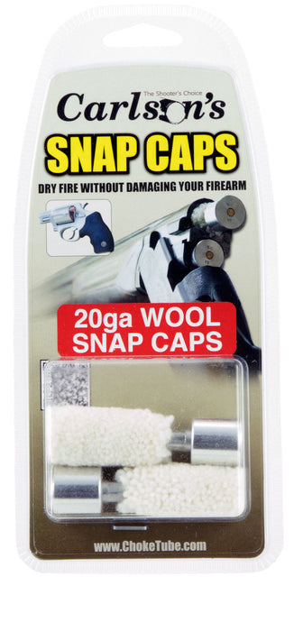 Carlson's Choke Tubes 00106 Snap Cap  20 Gauge Wool/Aluminum Base 2 Pack