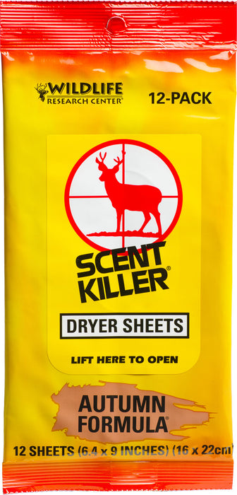 Wildlife Research 580 Scent Killer  Odor Eliminator Autumn Scent Dryer Sheet 12