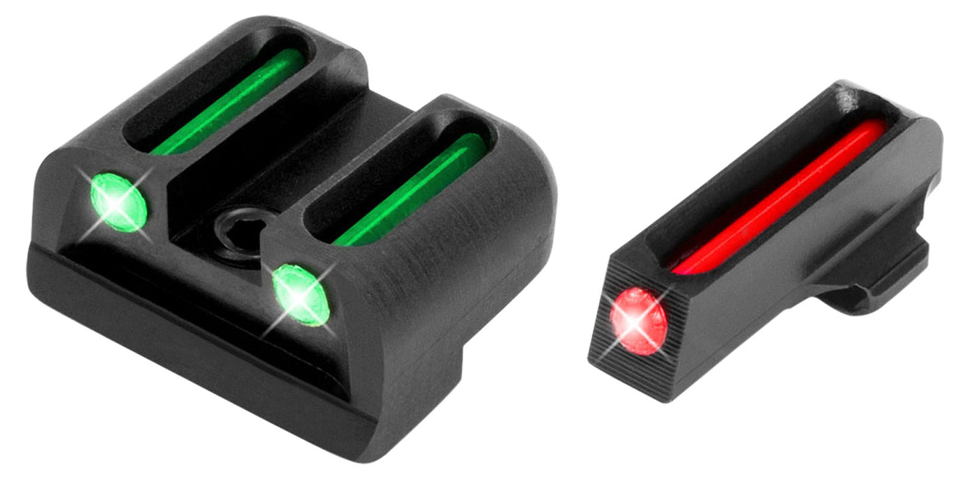 TruGlo TG131X Fiber-Optic  Black | Red Fiber Optic Front Sight Green Fiber Optic Rear Sight