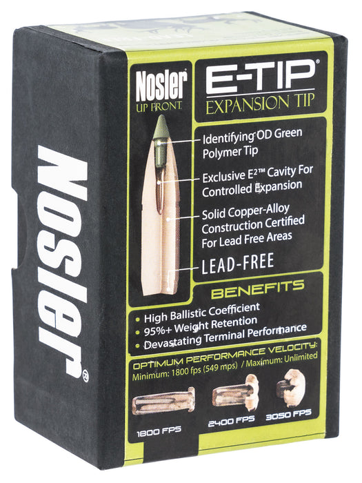 Nosler 59180 E-Tip  30 Cal .308 180 gr Spitzer/ 50 Per Box