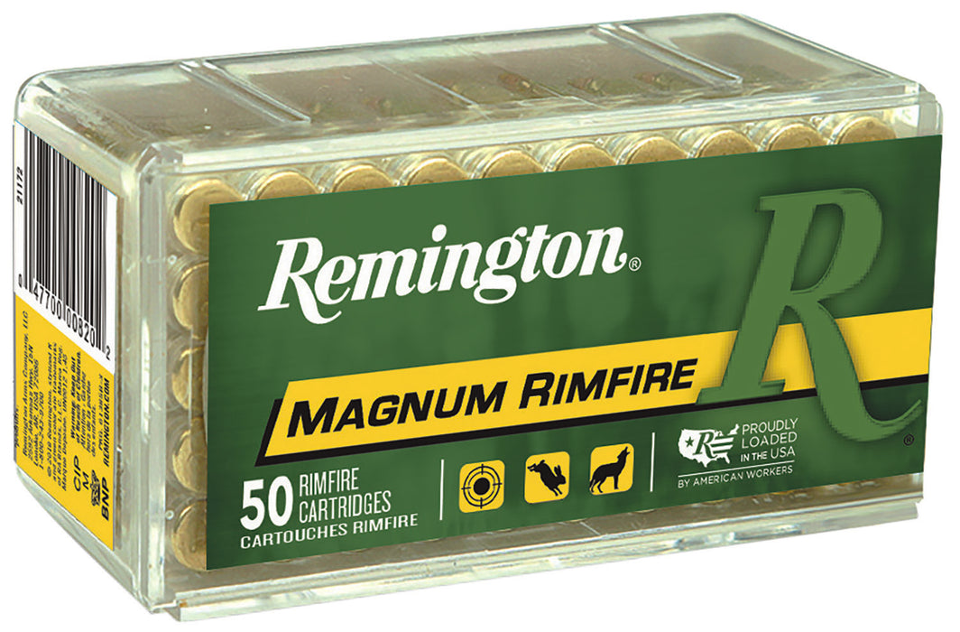 Remington Ammunition 21170 RimFire Magnum  22 WMR 40 gr Jacketed Hollow Point (JHP) 50 Bx/ 40 Cs