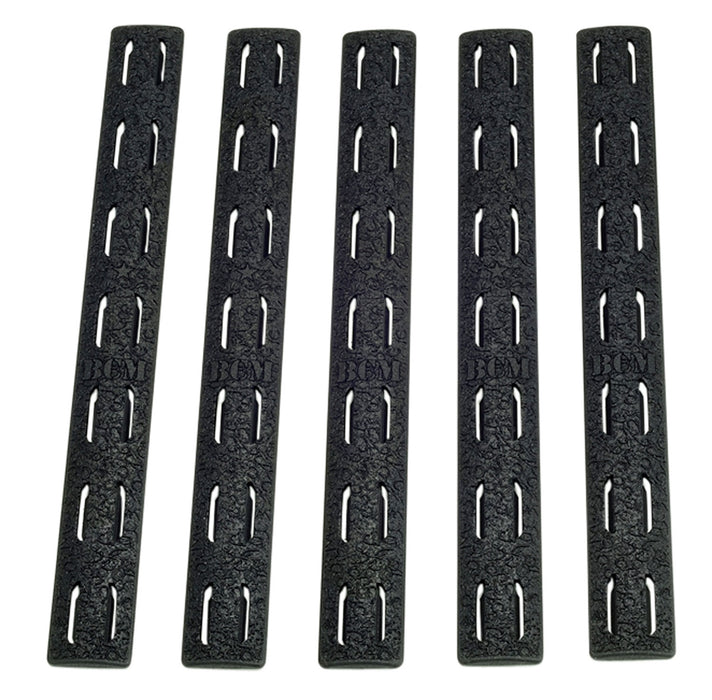 BCM KMRRPBLK5 Rail Panel Kit  AR Platform KeyMod 5.55" Black Polymer 5 Pack