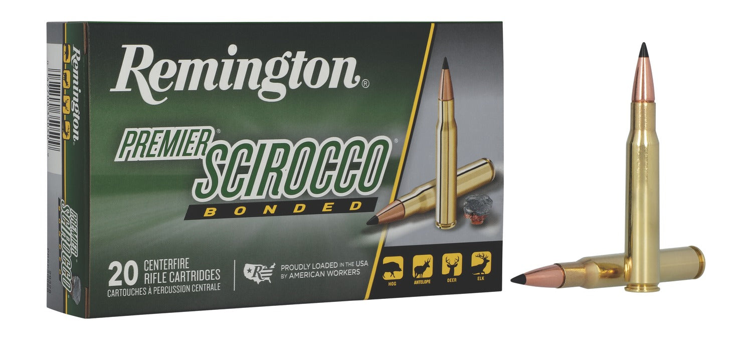 Remington Ammunition 29328 Premier Scirocco Bonded 30-06Springfield 180gr Swift Scirocco Bonded 20 Per Box/10 Case