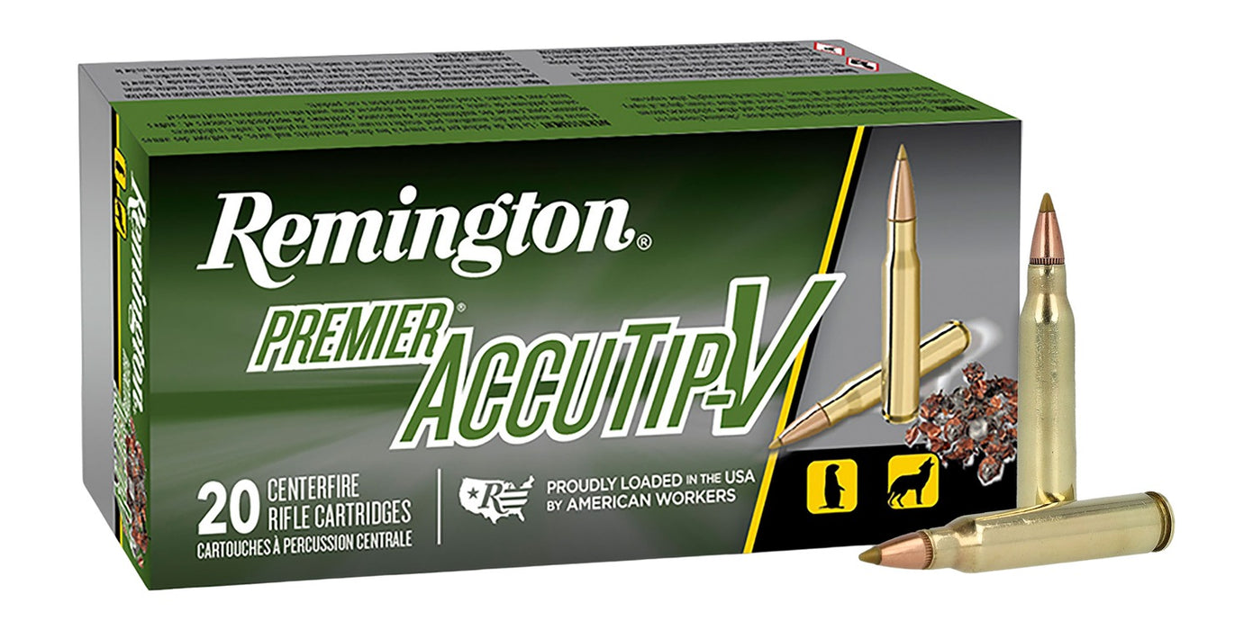 Remington Ammunition 29184 Premier Accutip-V 223Rem 50gr AccuTip V Boat Tail 20 Per Box/10 Case