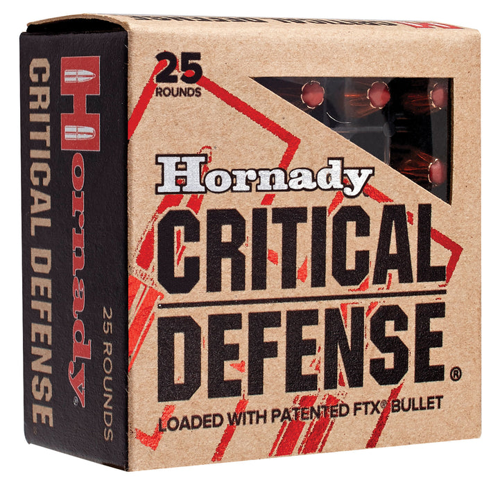 Hornady 90080 Critical Defense  380 ACP 90 gr 1000 fps Hornady Flex Tip eXpanding (FTX) 25 Bx/10 Cs