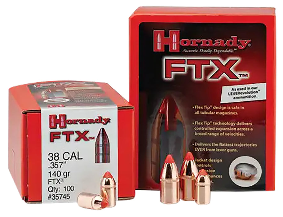 Hornady 45201 FTX  45 Cal .452 250 gr Flex Tip eXpanding 50 Per Box/ 25 Case