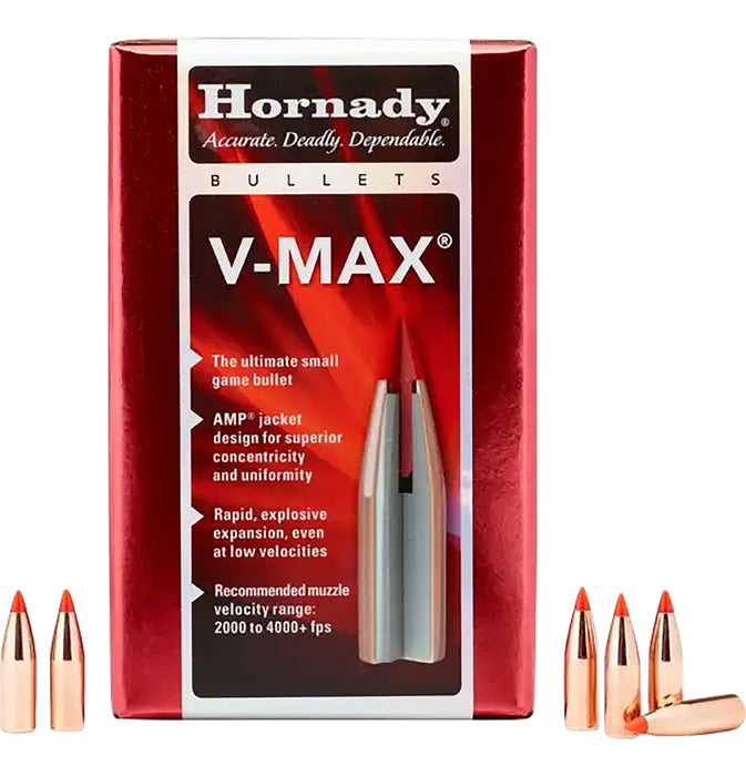 Hornady 22272 V-Max Varmint 22 Cal .224 55 gr V Max 100 Per Box/ 40 Case