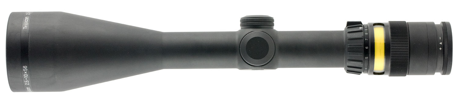 Trijicon 200027 AccuPoint  Black Hardcoat Anodized 2.5-10x56mm 30mm Tube Illuminated Mil-Dot Crosshair w/Amber Dot Reticle