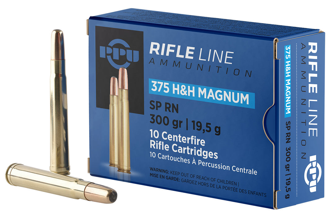 PPU PP375S Standard Rifle  375H&HMag 300gr Soft Point Round Nose 10 Per Box/20 Case