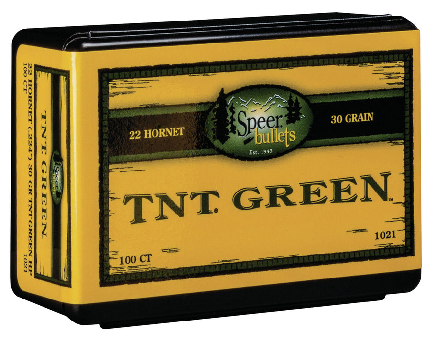 Speer 1021 TNT Green  22 Cal .224 30 gr Jacket Hollow Point 100 Per Box/ 5 Case