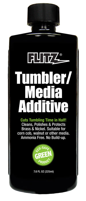 Flitz TA04835 Tumbler Media Additive  Compatible w/Corn Cob & Walnut Media 7.6 oz. Squeeze Bottle