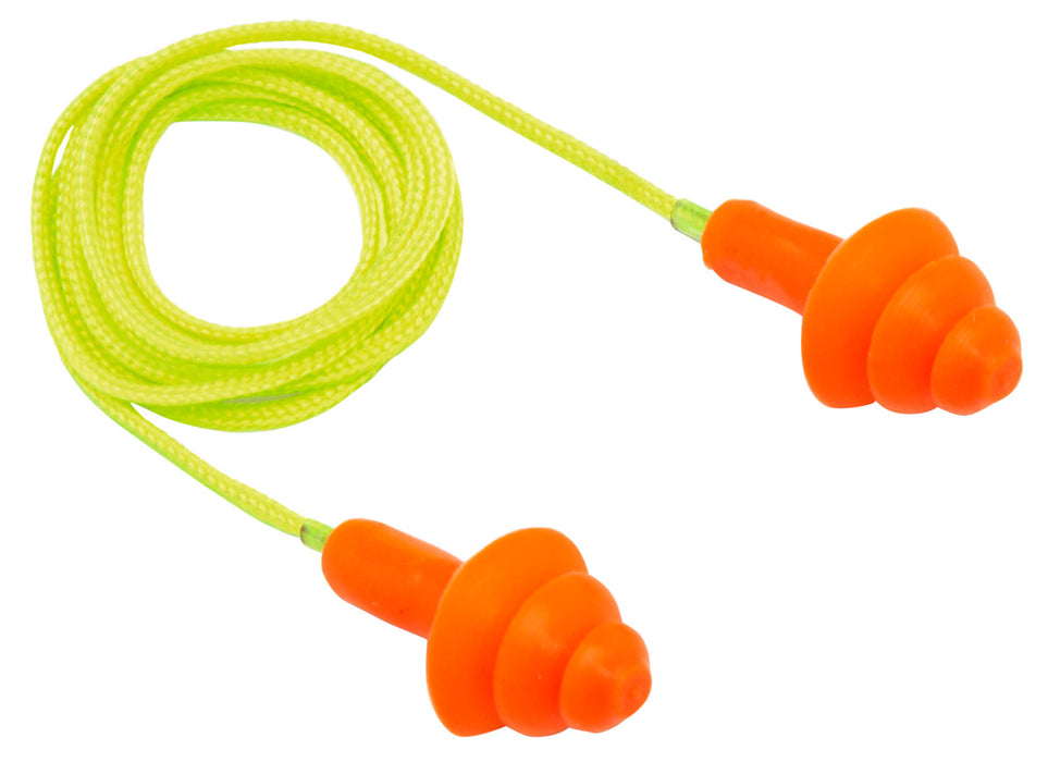 Pyramex RP3001 Reusable Earplugs  Polymer 24 dB Behind The Neck Orange/Yellow Adult 50 Pair