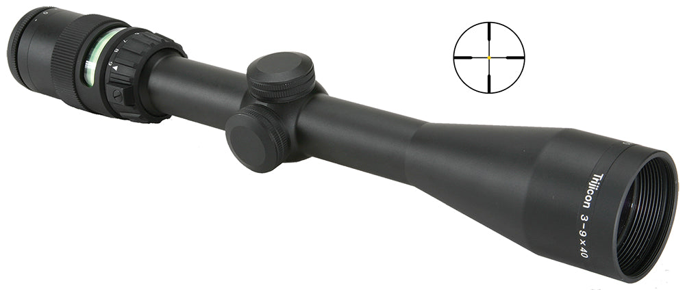 Trijicon 200002 AccuPoint  Black Hardcoat Anodized 3-9x 40mm 1" Tube Illuminated Duplex Crosshair w/Green Dot Reticle