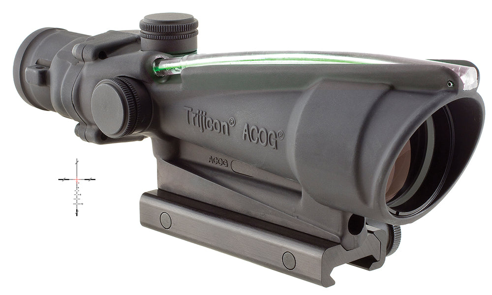 Trijicon 100163 ACOG  Black Hardcoat Anodized 3.5x 35mm Illuminated Green Crosshair .223/5.56 BDC Reticle