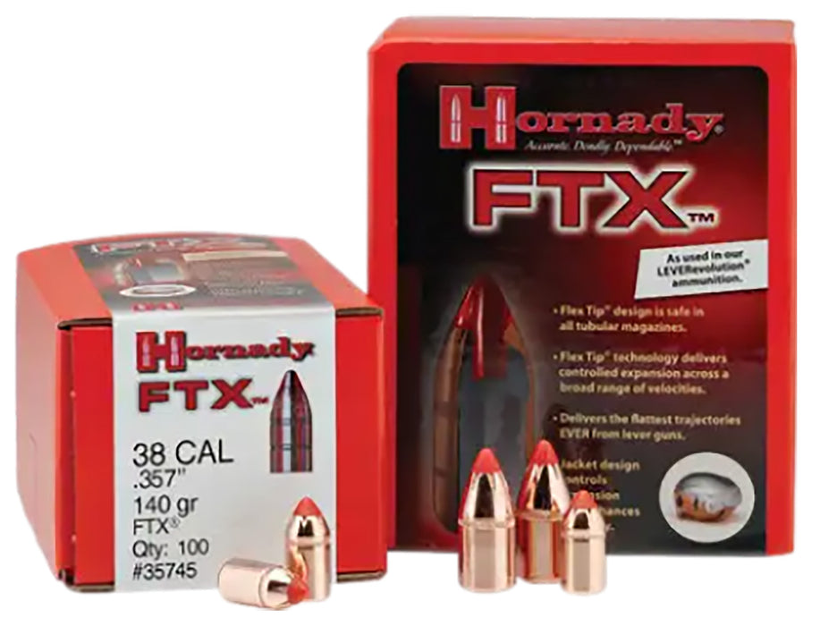 Hornady 44105 FTX  44 Cal .430 225 gr Flex Tip eXpanding 100 Per Box/ 15 Case