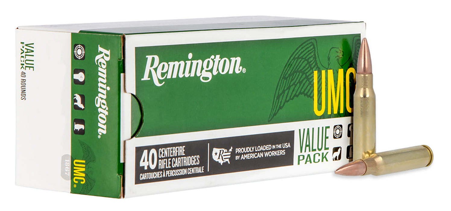 Remington Ammunition 23971 UMC  308 Win 150 gr 2820 fps Full Metal Jacket (FMJ) 40 Bx/10 Cs (Value Pack)