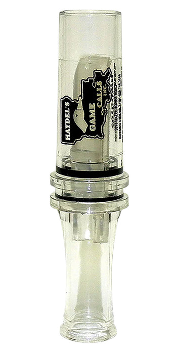 Haydel's Game Calls BC10 Big Barreled  Open Call Single Reed Mallard Sounds Attracts Ducks Clear Plastic