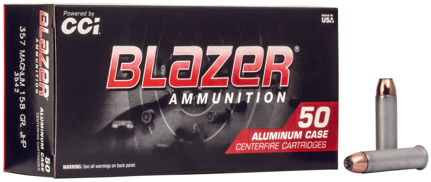 CCI 3542 Blazer  357 Mag 158 gr 1150 fps Jacketed Hollow Point (JHP) 50 Bx/20 Cs