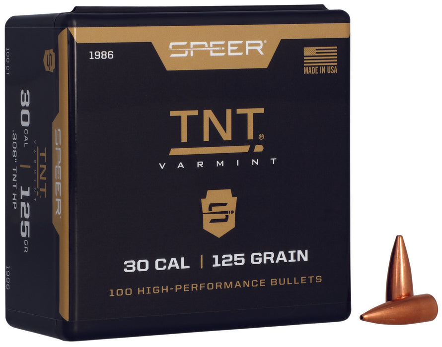 Speer 1986 TNT  30 Cal .308 125 gr Jacket Hollow Point 100 Per Box/ 5 Case