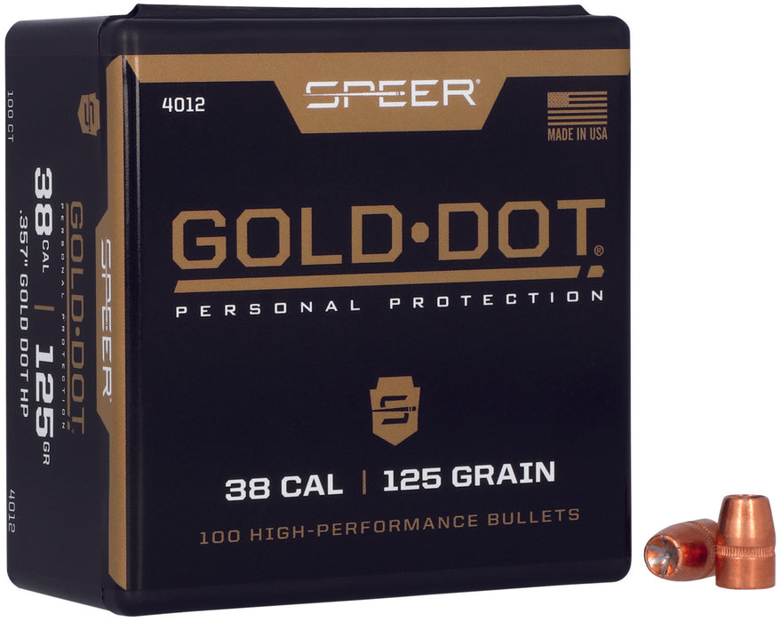 Speer 4012 Gold Dot Personal Protection 38 Cal .357 125 gr Hollow Point 100 Per Box/ 5 Case