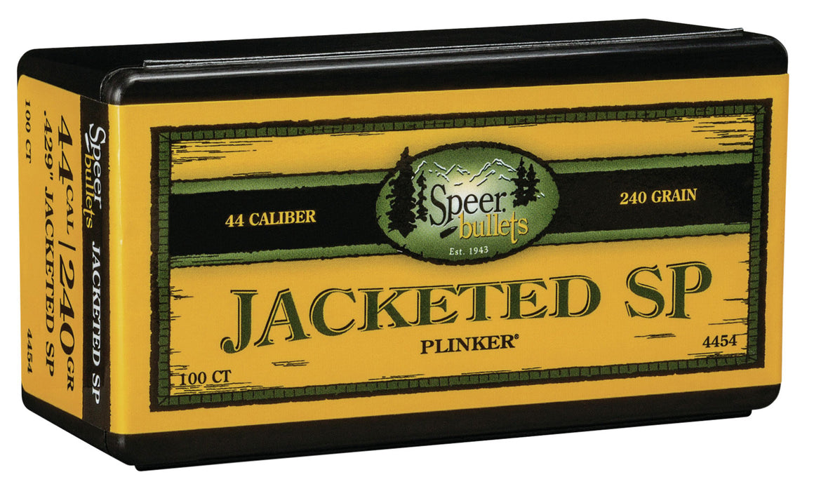 Speer 4454 Handgun  44 Cal .429 240 gr Jacketed Soft Point 100 Per Box/ 5 Case