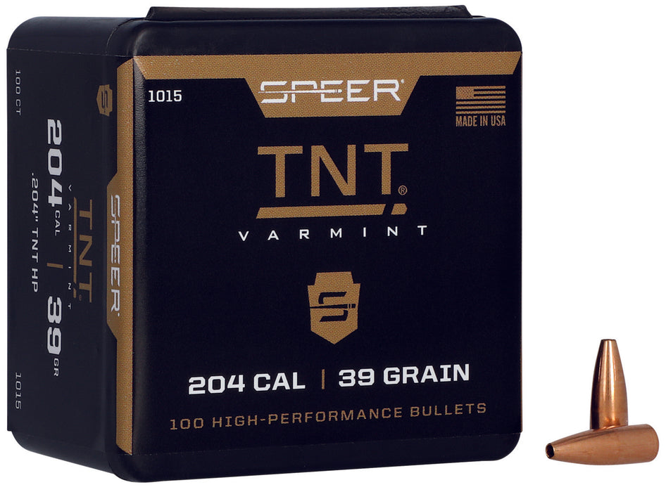 Speer 1015 TNT  204 Cal .204 39 gr TNT Hollow Point 100 Per Box/ 5 Case