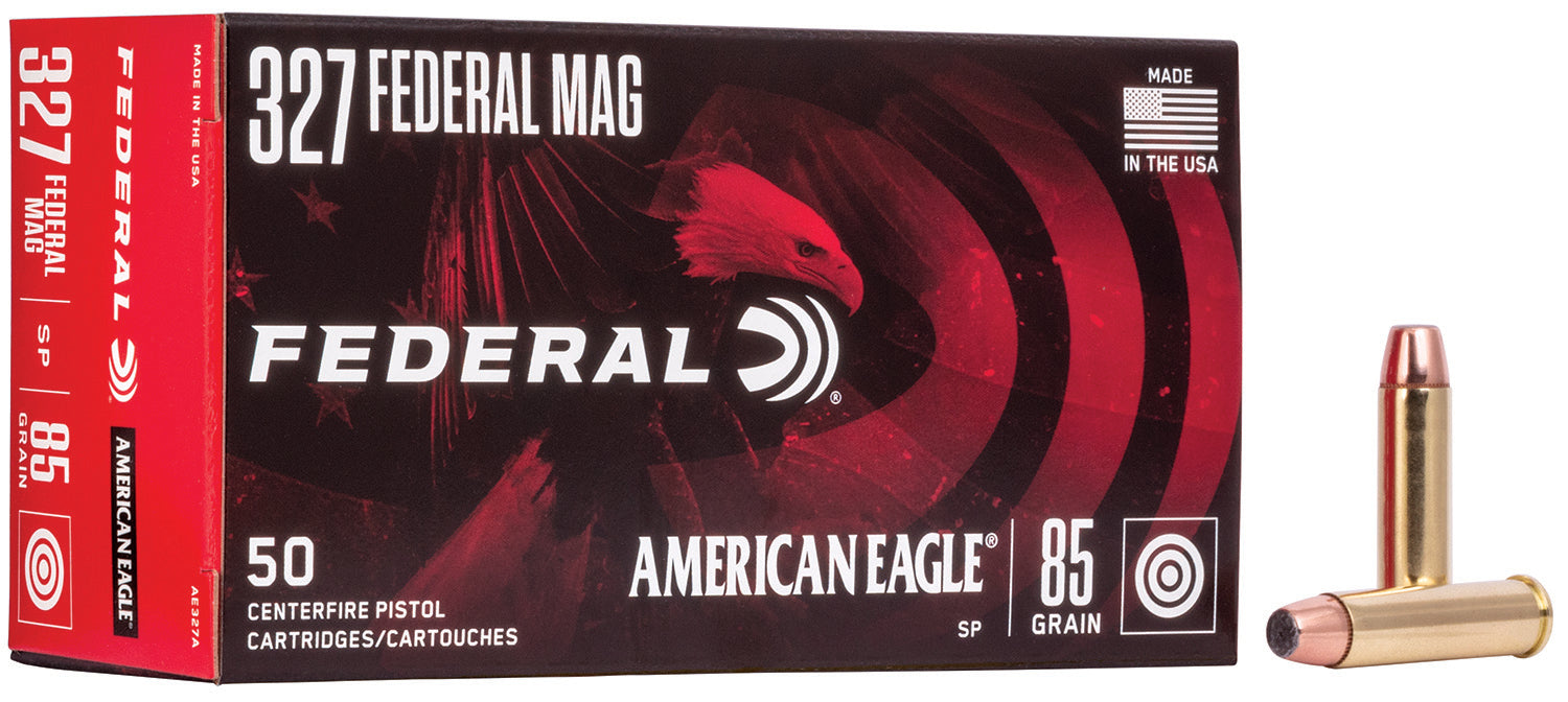 Federal AE327A American Eagle  327 Federal Mag 85 gr Jacketed Soft Point (JSP) 50 Per Box/20 Cs