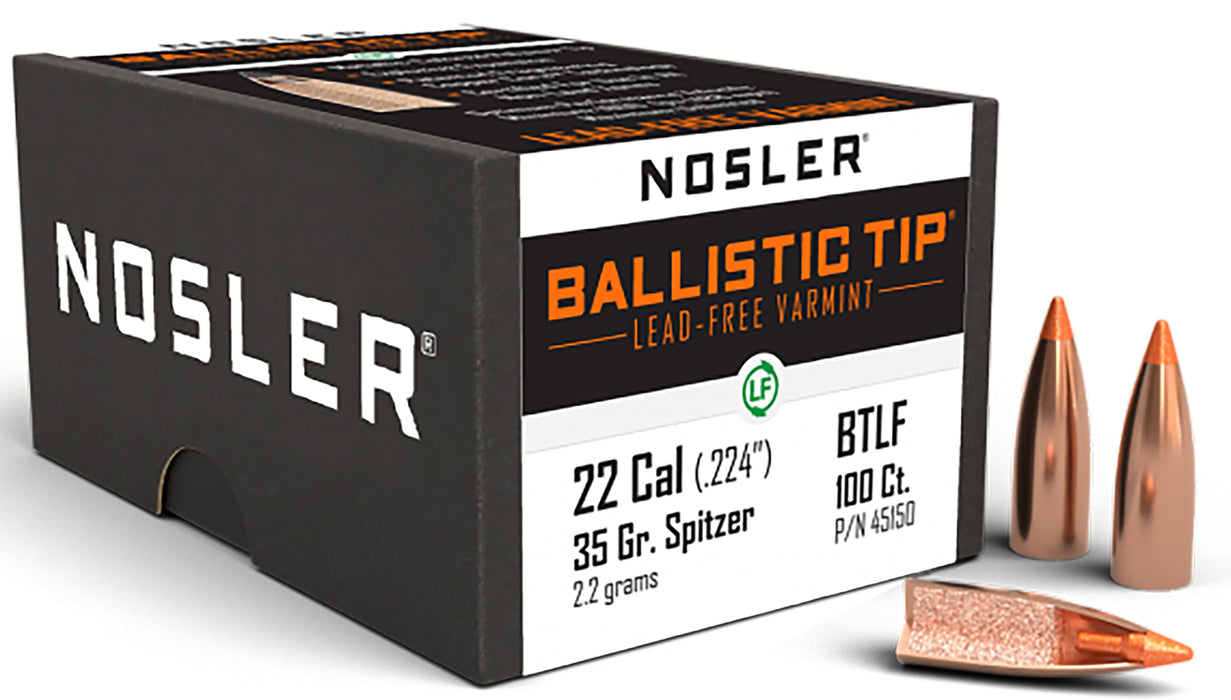 Nosler 45150 Ballistic Tip  22 Cal .224 35 gr Ballistic Tip Lead Free/ 100 Per Box