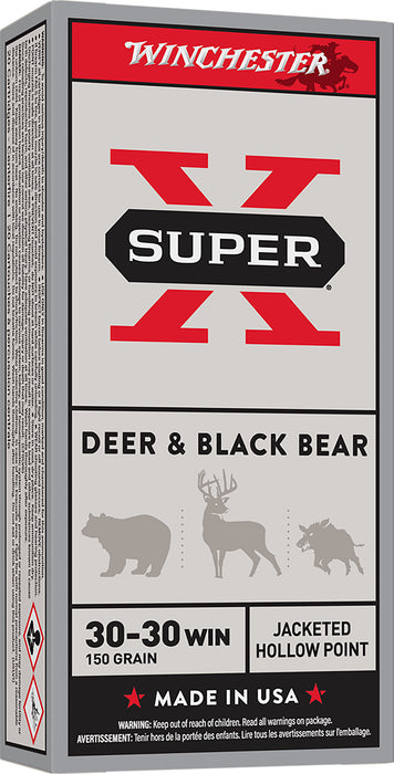 Winchester Ammo X30301 Super X  30-30Win 150gr Jacketed Hollow Point 20 Per Box/10 Case