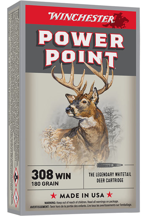 Winchester Ammo X3086 Super X  308 Win 180 gr 2620 fps Power-Point (PP) 20 Bx/10 Cs