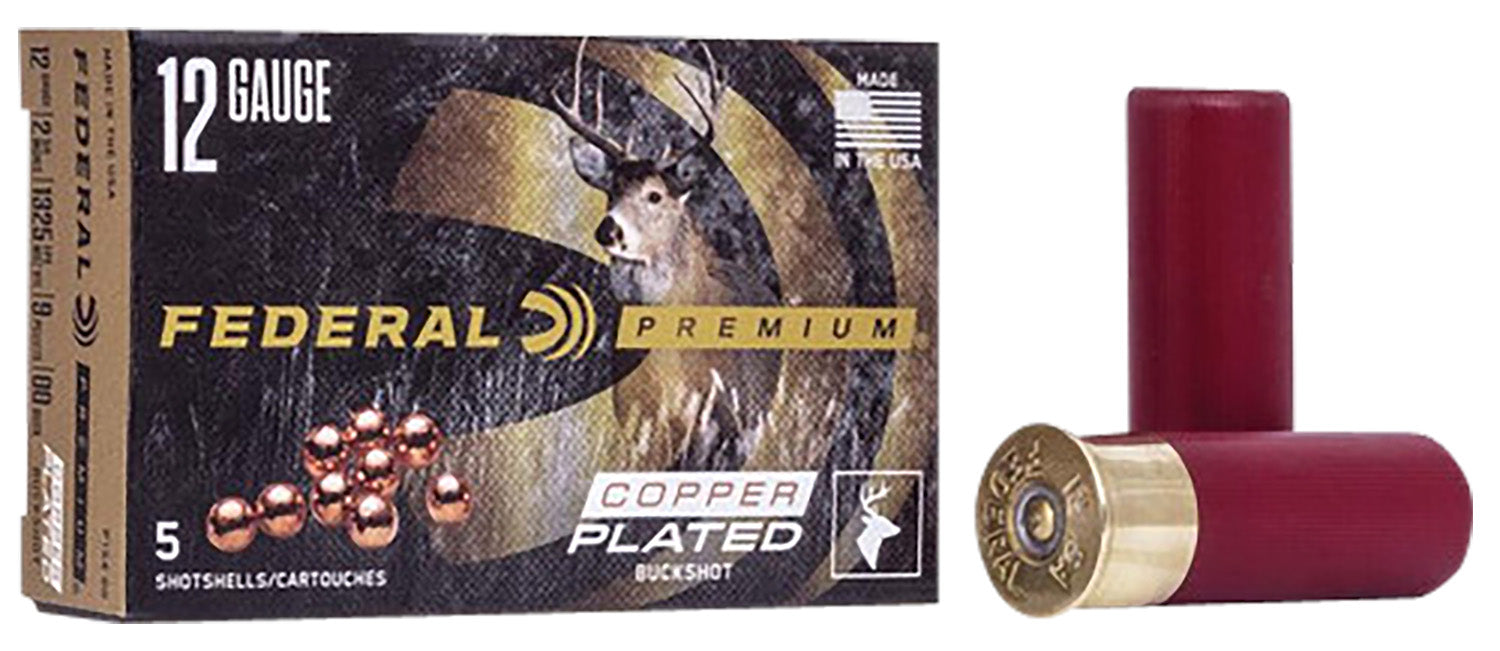 Federal P15400 Premium  12 Gauge 2.75" 1 1/8 oz 1325 fps 00 Buck Shot 5 Bx/50 Cs