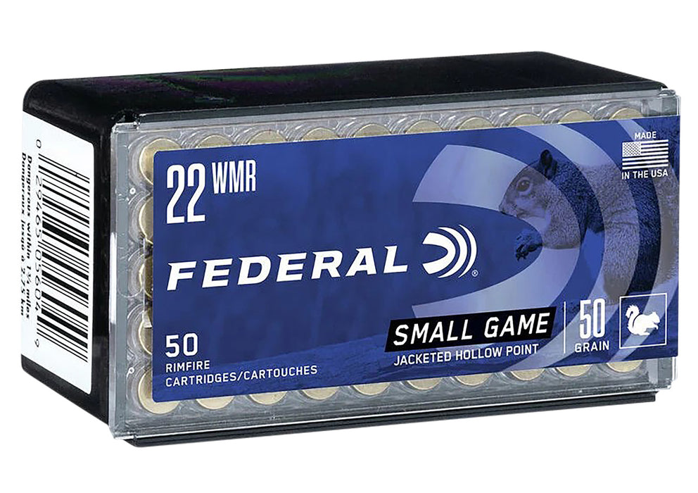 Federal 757 Small Game & Target  22 WMR 50 gr 1530 fps Jacketed Hollow Point (JHP) 50 Bx/60 Cs