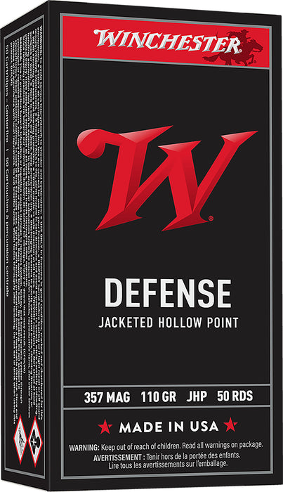 Winchester Ammo Q4204 USA  357Mag 110gr Jacketed Hollow Point 50 Per Box/10 Case