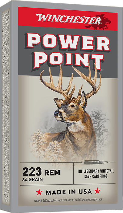 Winchester Ammo X223R2 Power-Point  223Rem 64gr 20 Per Box/10 Case