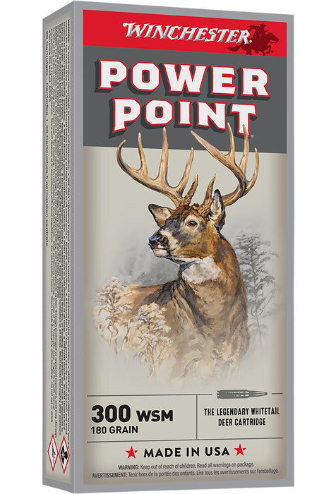 Winchester Ammo X300WSM Super X  300 WSM 180 gr 2970 fps Power-Point (PP) 20 Bx/10 Cs